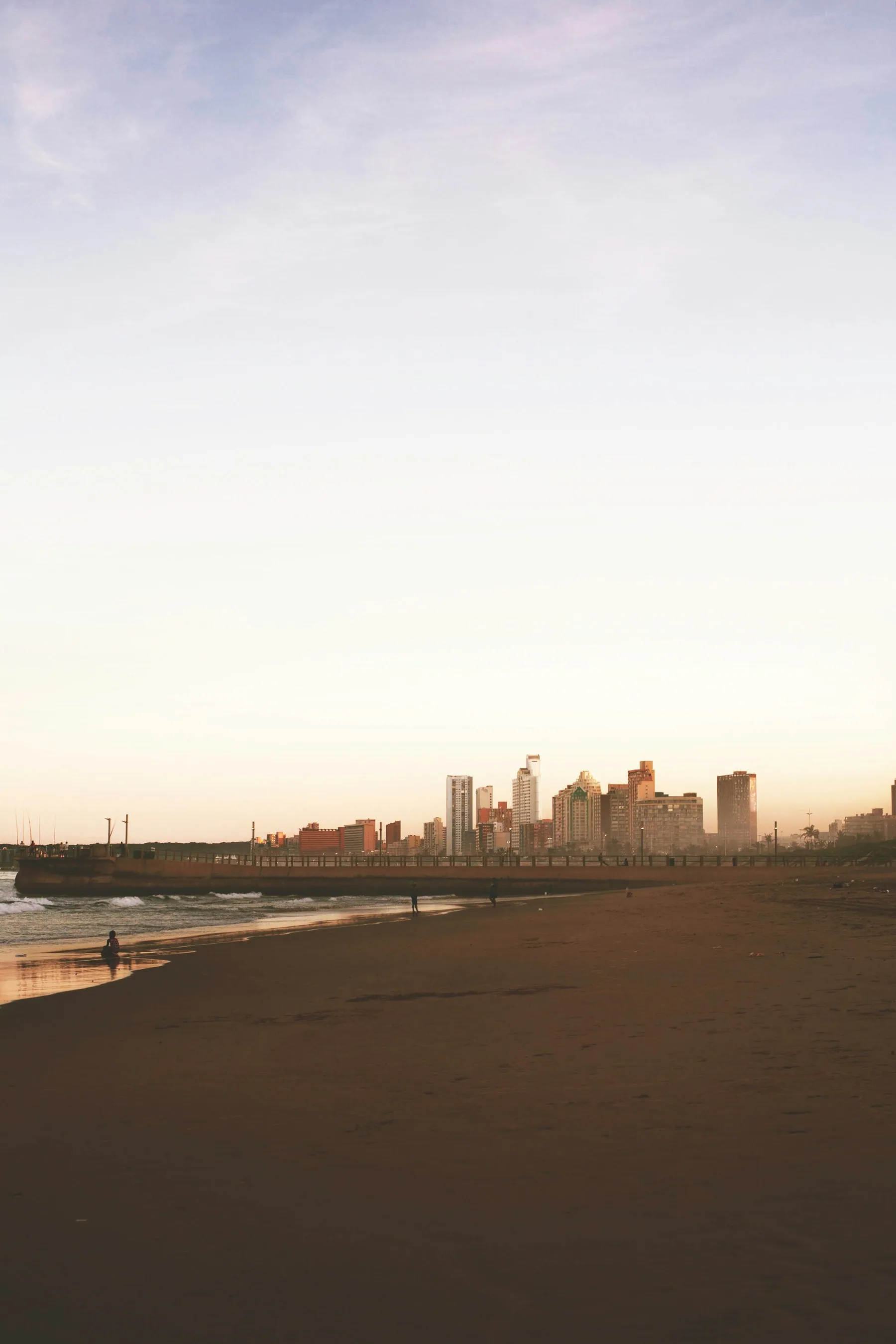 Durban beachfront and city skyline