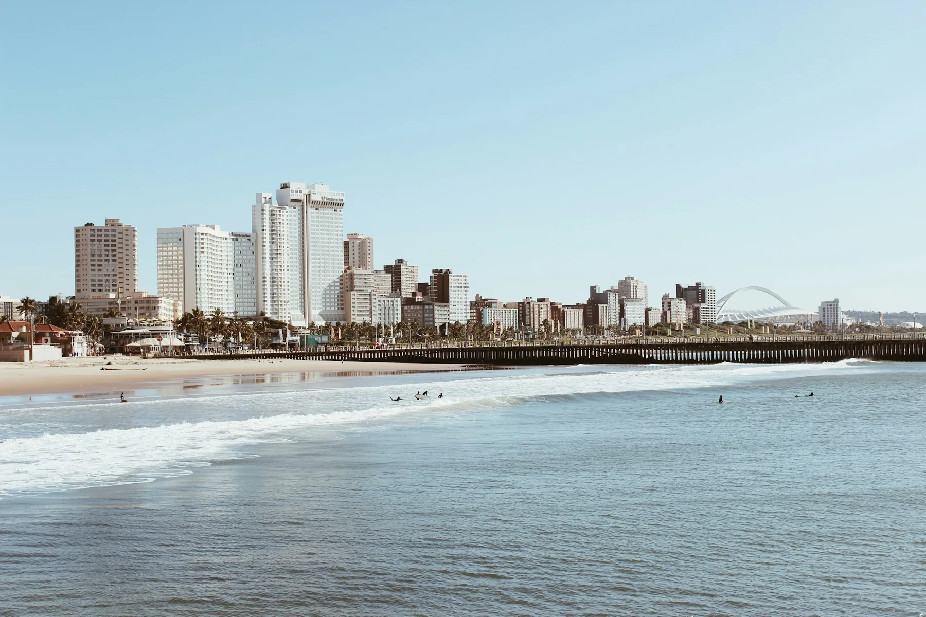 Durban beachfront and skyline